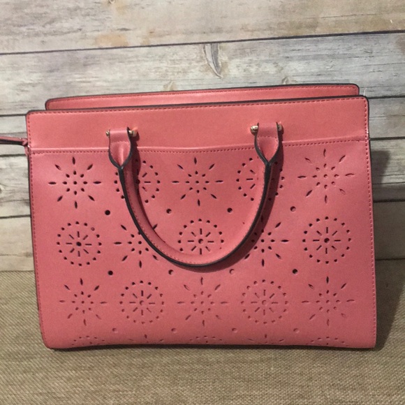 crown & ivy Handbags - Crown & Ivy Coral Pink Spring Handbag